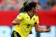 MONCTON, NB - JUNE 13: Lady Andrade #16 of Colombia celebrates her goal in the first half against the France during the FIFA Women's World Cup 2015 Group F match at Moncton Stadium on June 13, 2015 in Moncton, Canada. (Photo by Elsa/Getty Images)