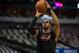 Apr 15, 2015; Dallas, TX, USA; Portland Trail Blazers forward LaMarcus Aldridge (12) warms up before the game against the Dallas Mavericks at the American Airlines Center. The Mavericks defeated the Trail Blazers 114-98. Mandatory Credit: Jerome Miron-USA TODAY Sports