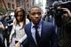 En esta foto del miércoles 5 de noviembre de 2014, Ray Rice llega con su esposa Janay Palmer a una audiencia donde se atendió su apelación contra el castigo que le impuso la NFL por golpear a esa joven cuando era su prometida (AP Foto/Jason DeCrow, archivo)