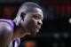 LAS VEGAS, NV - JULY 15: Julius Randle #30 of the Los Angeles Lakers looks on during the game against the Dallas Mavericks on July 15, 2015 at the Thomas & Mack Center in Las Vegas, Nevada. NOTE TO USER: User expressly acknowledges and agrees that, by downloading and or using this Photograph, user is consenting to the terms and conditions of the Getty Images License Agreement. Mandatory Copyright Notice: Copyright 2015 NBAE (Photo by Jack Arent/NBAE via Getty Images)