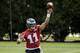 Philadelphia Eagles' quarterback Tim Tebow throws a pass during NFL football minicamp, Wednesday, June 17, 2015, in Philadelphia. (AP Photo/Matt Rourke)