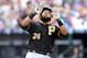 Aug 16, 2015; New York City, NY, USA; Pittsburgh Pirates first baseman Pedro Alvarez (24) celebrates after hitting a solo home run against the New York Mets during the second inning at Citi Field. Mandatory Credit: Adam Hunger-USA TODAY Sports