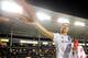 September 27, 2015; Carson, CA, USA; Los Angeles Galaxy midfielder Steven Gerrard (8) greets fans following the 3-2 victory against FC Dallas at StubHub Center. Mandatory Credit: Gary A. Vasquez-USA TODAY Sports