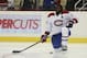 Oct 13, 2015; Pittsburgh, PA, USA; Montreal Canadiens defenseman P.K. Subban (76) on the ice for warm-ups before playing the Pittsburgh Penguins at the CONSOL Energy Center. Mandatory Credit: Charles LeClaire-USA TODAY Sports