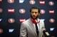 San Francisco 49ers quarterback Colin Kaepernick speaks during a news conference following an NFL football game against the St. Louis Rams Sunday, Nov. 1, 2015, in St. Louis. The Rams won 27-6. (AP Photo/Billy Hurst)