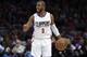 Los Angeles Clippers guard Chris Paul dribbles during the first half of an NBA basketball game against the Minnesota Timberwolves, Sunday, Nov. 29, 2015, in Los Angeles. (AP Photo/Mark J. Terrill)