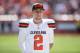 CLEVELAND, OH - SEPTEMBER 20: Quarterback Johnny Manziel #2 of the Cleveland Browns on the sidelines during the game against the Tennessee Titans at FirstEnergy Stadium on September 20, 2015 in Cleveland, Ohio. (Photo by Jason Miller/Getty Images)