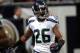 Seattle Seahawks defensive back Cary Williams after causing a fumble and running it back for a touchdown during the fourth quarter of an NFL football game against the St. Louis Rams Sunday, Sept. 13, 2015, in St. Louis. (AP Photo/Tom Gannam)
