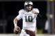 Texas A&M quarterback Kyle Allen scrambles against Vanderbilt in the first half of an NCAA college football game Saturday, Nov. 21, 2015, in Nashville, Tenn. Allen passed for 336 yards and one touchdown as A&M won 25-0. (AP Photo/Mark Humphrey)