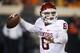 Oklahoma quarterback Baker Mayfield (6) passes in the second quarter of an NCAA college football game against Oklahoma State in Stillwater, Okla., Saturday, Nov. 28, 2015. (AP Photo/Sue Ogrocki)
