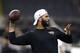 Jacksonville Jaguars quarterback Blake Bortles (5) warms up before an NFL football game against the New Orleans Saints in New Orleans, Sunday, Dec. 27, 2015. (AP Photo/Jonathan Bachman)