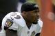 Baltimore Ravens wide receiver Steve Smith waits to play during the first half of an NFL football game against the Denver Broncos Sunday, Sept. 13, 2015, in Denver. (AP Photo/Joe Mahoney)