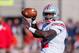 Ohio State quarterback Cardale Jones (12) warms up before an NCAA football game against Illinois Saturday, Nov. 14, 2015 at Memorial Stadium in Champaign, Ill. (AP Photo/Bradley Leeb)