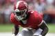 TUSCALOOSA, AL - APRIL 18: Tony Brown #2 of the Crimson team anticipates a play during the University of Alabama Crimson Tide A-day spring game at Bryant-Denny Stadium on April 18, 2015 in Tuscaloosa, Alabama. (Photo by Stacy Revere/Getty Images)