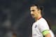 Paris Saint-Germain (PSG)'s Swedish forward Zlatan Ibrahimovic looks on during the friendly football match between PSG and Inter Milan at Jassim Bin Hamad Stadium in the Qatari capital Doha, on December 30, 2015. AFP PHOTO / KARIM JAAFAR / AFP / KARIM JAAFAR (Photo credit should read KARIM JAAFAR/AFP/Getty Images)