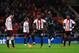 SUNDERLAND, ENGLAND - DECEMBER 30: Jermain Defoe, Adam Johnson and Yann M'Vila of Sunderland show their dejection after conceding the opening goal during the Barclays Premier League match between Sunderland and Liverpool at Stadium of Light on December 30, 2015 in Sunderland, England. (Photo by Stu Forster/Getty Images)