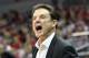 Louisville head coach Rick Pitino shouts instructions to his team during the second half of an NCAA college basketball game against Western Kentucky, Saturday, Dec. 19, 2015, in Louisville, Ky. Louisville won 78-56. (AP Photo/Timothy D. Easley)