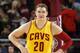 CLEVELAND, OH - OCTOBER 15: Timofey Mozgov #20 of the Cleveland Cavaliers looks on during the game against the Indiana Pacers on October 15, 2015 at Quicken Loans Arena in Cleveland, Ohio. NOTE TO USER: User expressly acknowledges and agrees that, by downloading and or using this Photograph, user is consenting to the terms and condition of the Getty Images License Agreement. (Photo by Rocky Widner/Getty Images)