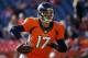 Denver Broncos quarterback Brock Osweiler warms up before an NFL football game against the San Diego Chargers, Sunday, Jan. 3, 2016, in Denver. (AP Photo/Jack Dempsey)