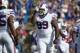 ORCHARD PARK, NY - SEPTEMBER 20: Marcell Dareus #99 of the Buffalo Bills celebrates after the Bills recovered a fumble during NFL game action against the New England Patriots at Ralph Wilson Stadium on September 20, 2015 in Orchard Park, New York. (Photo by Tom Szczerbowski/Getty Images)