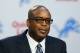 Detroit Lions interim general manager Sheldon White speaks during an NFL football news conference Thursday, Nov. 12, 2015, in Allen Park, Mich. White replaces Martin Mayhew who was fired along with team president Tom Lewand. (AP Photo/Paul Sancya)