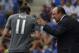 Real Madrid's coach Rafael Benitez (R) gives instructions to Real Madrid's Welsh midfielder Gareth Bale during the Spanish league football match RCD Espanyol vs Real Madrid CF at the Power8 stadium in Cornella de Llobregat on September 12, 2015. AFP PHOTO/ LLUIS GENE (Photo credit should read LLUIS GENE/AFP/Getty Images)