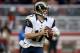SANTA CLARA, CA - JANUARY 03: Case Keenum #17 of the St. Louis Rams looks to pass against the San Francisco 49ers during an NFL football game at Levi's Stadium on January 3, 2016 in Santa Clara, California. (Photo by Thearon W. Henderson/Getty Images)