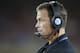 UCLA coach Jim Mora watches from the sideline during the second half against Stanford in an NCAA college football game Thursday, Oct. 15, 2015, Stanford, Calif. Stanford won 56-35. (AP Photo/Tony Avelar)