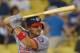 Aug 11, 2015; Los Angeles, CA, USA; Washington Nationals first baseman Ryan Zimmerman (11) at bat during the game against the Los Angeles Dodgers at Dodger Stadium. Dodgers won 5-0. Mandatory Credit: Jayne Kamin-Oncea-USA TODAY Sports