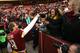 LANDOVER, MD - DECEMBER 20: Quarterback Kirk Cousins #8 of the Washington Redskins celebrates with fans after the Washington Redskins defeated the Buffalo Bills 35-25 at FedExField on December 20, 2015 in Landover, Maryland. (Photo by Matt Hazlett/Getty Images)