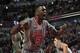 CHICAGO, IL - JANUARY 05: Bobby Portis #5 of the Chicago Bulls celebrates hitting a second chance shot against the Milwaukee Bucks at the United Center on January 5, 2016 in Chicago, Illinois. The Bulls defeated the Bucks 117-106. NOTE TO USER: User expressly acknowledges and agrees that, by downloading and or using the photograph, User is consenting to the terms and conditions of the Getty Images License Agreement. (Photo by Jonathan Daniel/Getty Images)