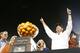 Clemson head coach Dabo Swinney raises his arms after his team won the Orange Bowl NCAA college football semifinal playoff game against Oklahoma, Thursday, Dec. 31, 2015, in Miami Gardens, Fla. Clemson defeated Oklahoma 37-17. (AP Photo/Joe Skipper)