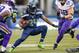 SEATTLE, WA - NOVEMBER 17: Running back Marshawn Lynch #24 of the Seattle Seahawks rushes against the Minnesota Vikings at CenturyLink Field on November 17, 2013 in Seattle, Washington. (Photo by Otto Greule Jr/Getty Images)