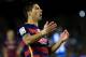 Barcelona's Uruguayan forward Luis Suarez reacts after missing a goal opportunity during the Spanish Copa del Rey (King's Cup) round of 16 first leg football match FC Barcelona vs RCD Espanyol at the Camp Nou stadium in Barcelona on January 6, 2016. AFP PHOTO/ PAU BARRENA / AFP / PAU BARRENA (Photo credit should read PAU BARRENA/AFP/Getty Images)