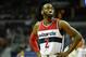 Dec 21, 2015; Washington, DC, USA; Washington Wizards guard John Wall (2) looks on from the court against the Sacramento Kings during the first half at Verizon Center. Mandatory Credit: Brad Mills-USA TODAY Sports