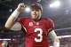 Arizona Cardinals quarterback Carson Palmer (3) leaves the field after an NFL football game against the Green Bay Packers, Sunday, Dec. 27, 2015, in Glendale, Ariz. The Cardinals won 38-8. (AP Photo/Rick Scuteri)