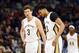 NEW ORLEANS, LA - JANUARY 08: Omer Asik #3 watches as Anthony Davis #23 of the New Orleans Pelicans leaves the court with a back injury during the first half of a game against the Indiana Pacers at the Smoothie King Center on January 8, 2016 in New Orleans, Louisiana. NOTE TO USER: User expressly acknowledges and agrees that, by downloading and or using this photograph, User is consenting to the terms and conditions of the Getty Images License Agreement. (Photo by Stacy Revere/Getty Images)