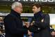 LONDON, ENGLAND - JANUARY 10: (L-R) Claudio Ranieri the manager of Leicester City is greeted by Mauricio Pochettino the manager of Spurs prior to kickoff during The Emirates FA Cup third round match between Tottenham Hotspur and Leicester City at White Hart Lane on January 10, 2016 in London, England. (Photo by Michael Regan/Getty Images)