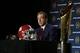 January 10, 2016; Scottsdale, AZ, USA; Alabama Crimson Tide head coach Nick Saban speaks to media in advance of the College Football Playoff championship at JW Marriott Camelback Inn. Mandatory Credit: Erich Schlegel-USA TODAY Sports