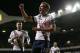 Tottenham’s Harry Kane celebrates after scoring a penalty to equalise during the English FA Cup third round soccer match between Tottenham Hotspur and Leicester City at White Hart Lane in London, Sunday Jan. 10, 2016. (AP Photo/Tim Ireland)