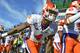 Clemson quarterback Deshaun Watson takes the field before the start of an NCAA college football game against South Carolina Saturday, Nov. 28, 2015, in Columbia, S.C. Clemson won 37-32. (AP Photo/Richard Shiro)