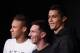 ZURICH, SWITZERLAND - JANUARY 11: (L-R) Neymar of Brazil and FC Barcelona, Lionel Messi of Argentina and FC Barcelona and Cristiano Ronaldo of Portugal and Real Madrid pose for a photo after a press conference prior to the FIFA Ballon d'Or Gala 2015 at the Kongresshaus on January 11, 2016 in Zurich, Switzerland. (Photo by Matthias Hangst/Getty Images)