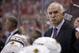 Chicago Blackhawks head coach Joel Quenneville stands in the bench in the third period of an NHL hockey game against the Washington Capitals, Thursday, Oct. 15, 2015, in Washington. The Capitals won 4-1. (AP Photo/Alex Brandon)