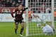 Leverkusen’s Javier Hernandez celebrates his third goal during the German Bundesliga soccer match between Bayer Leverkusen and Borussia Moenchengladbach in Leverkusen, Germany, Saturday, Dec. 12, 2015. Leverkusen defeated Moenchengladbach with 5-0, Hernandez scored three goals. (AP Photo/Martin Meissner)