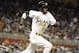 Miami Marlins' Dee Gordon runs to first base during a baseball game against the Atlanta Braves, Friday, Sept. 25, 2015, in Miami. The Dolphins defeated the Braves 12-11. (AP Photo/Lynne Sladky)