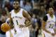 New Orleans Pelicans guard Tyreke Evans (1) reacts after stealing the ball to win an NBA basketball game during the second half against the Houston Rockets, Saturday, Dec. 26, 2015, in New Orleans. The Pelicans won 110-108. (AP Photo/Jonathan Bachman)