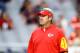 Aug 15, 2015; Glendale, AZ, USA; Kansas City Chiefs offensive coordinator Doug Pederson against the Arizona Cardinals during a preseason NFL football game at University of Phoenix Stadium. Mandatory Credit: Mark J. Rebilas-USA TODAY Sports