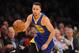 January 5, 2016; Los Angeles, CA, USA; Golden State Warriors guard Stephen Curry (30) moves the ball up court against Los Angeles Lakers during the first half at Staples Center. Mandatory Credit: Gary A. Vasquez-USA TODAY Sports