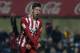 Atletico Madrid's Argentinian forward Luciano Vietto celebrates after scoring a goal during the Spanish Copa del Rey (King's Cup) football match CF Reus Deportiu vs Club Atletico de Madrid at the Estadi Municipal de Reus in Reus on December 1, 2015. / AFP / LLUIS GENE (Photo credit should read LLUIS GENE/AFP/Getty Images)