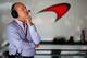 MONTMELO, SPAIN - MAY 08: Chairman and Chief Executive Officer of McLaren Group Ron Dennis looks on in the garage during practice for the Spanish Formula One Grand Prix at Circuit de Catalunya on May 8, 2015 in Montmelo, Spain. (Photo by Mark Thompson/Getty Images)
